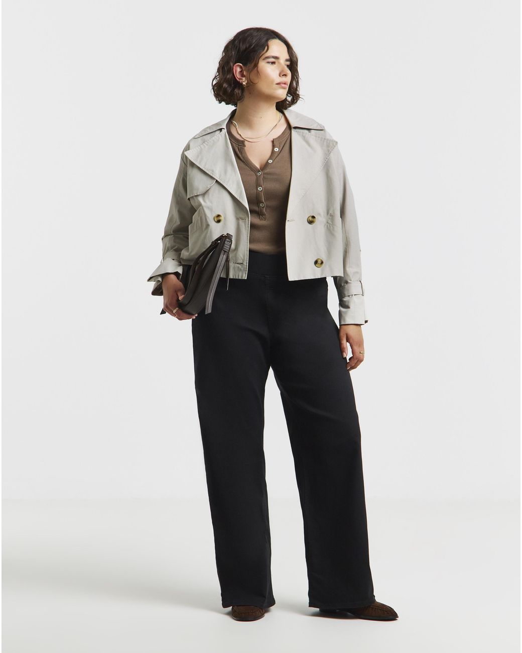 Simply Be White Wide Pull On Jeggings