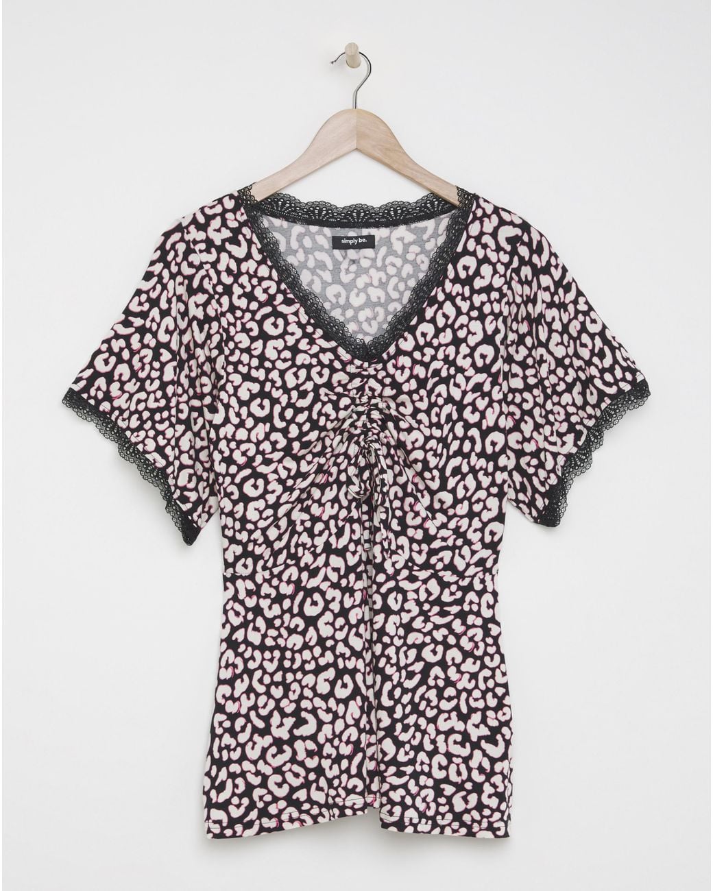 Simply Be Multicolor Angel Sleeve Ruched Top