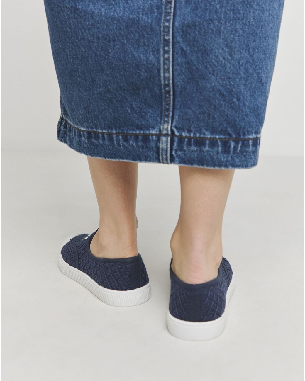Simply Be Blue Lace Up Plimsole Standard Fit
