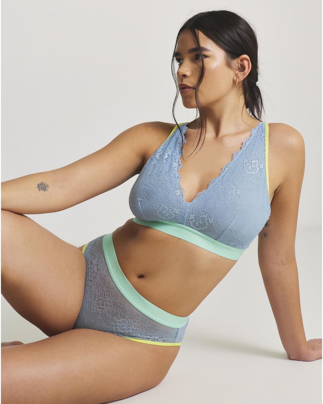 Lemonade Dolls Blue Signature Lace Bralette
