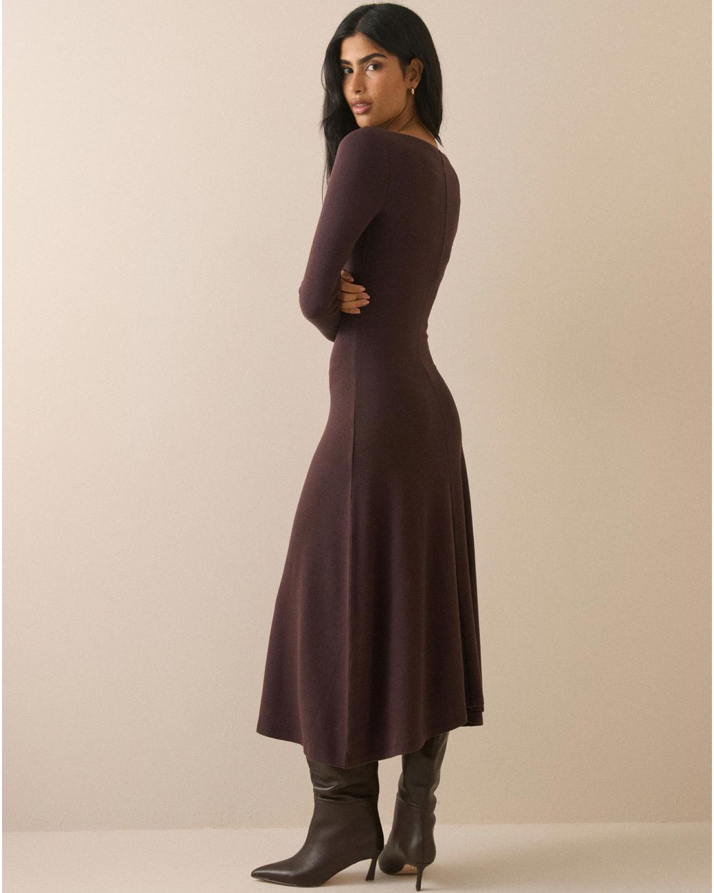 Nobody's Child Natural Bronte Jersey Midi Dress