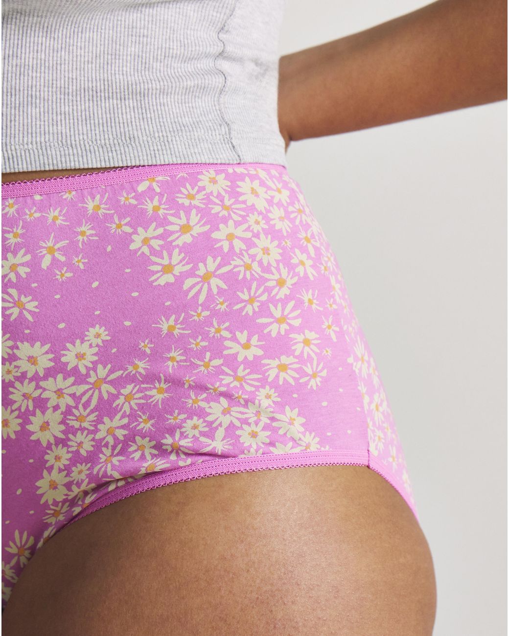 Pretty Secrets Pink 6 Pack Full Brief Knickers
