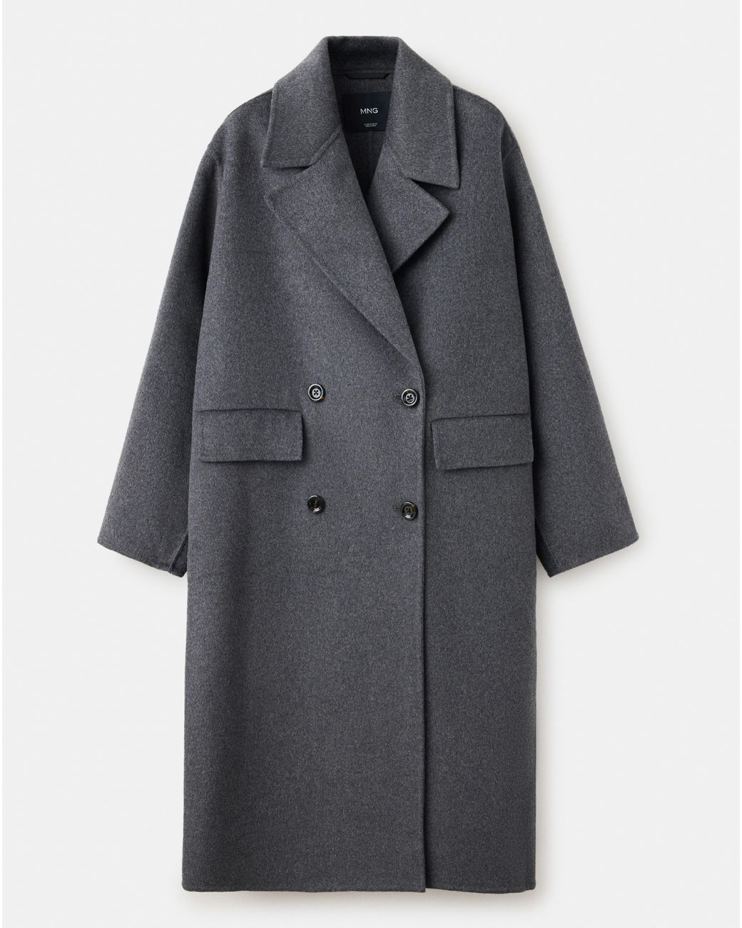 Mango White Handmade Wool Coat