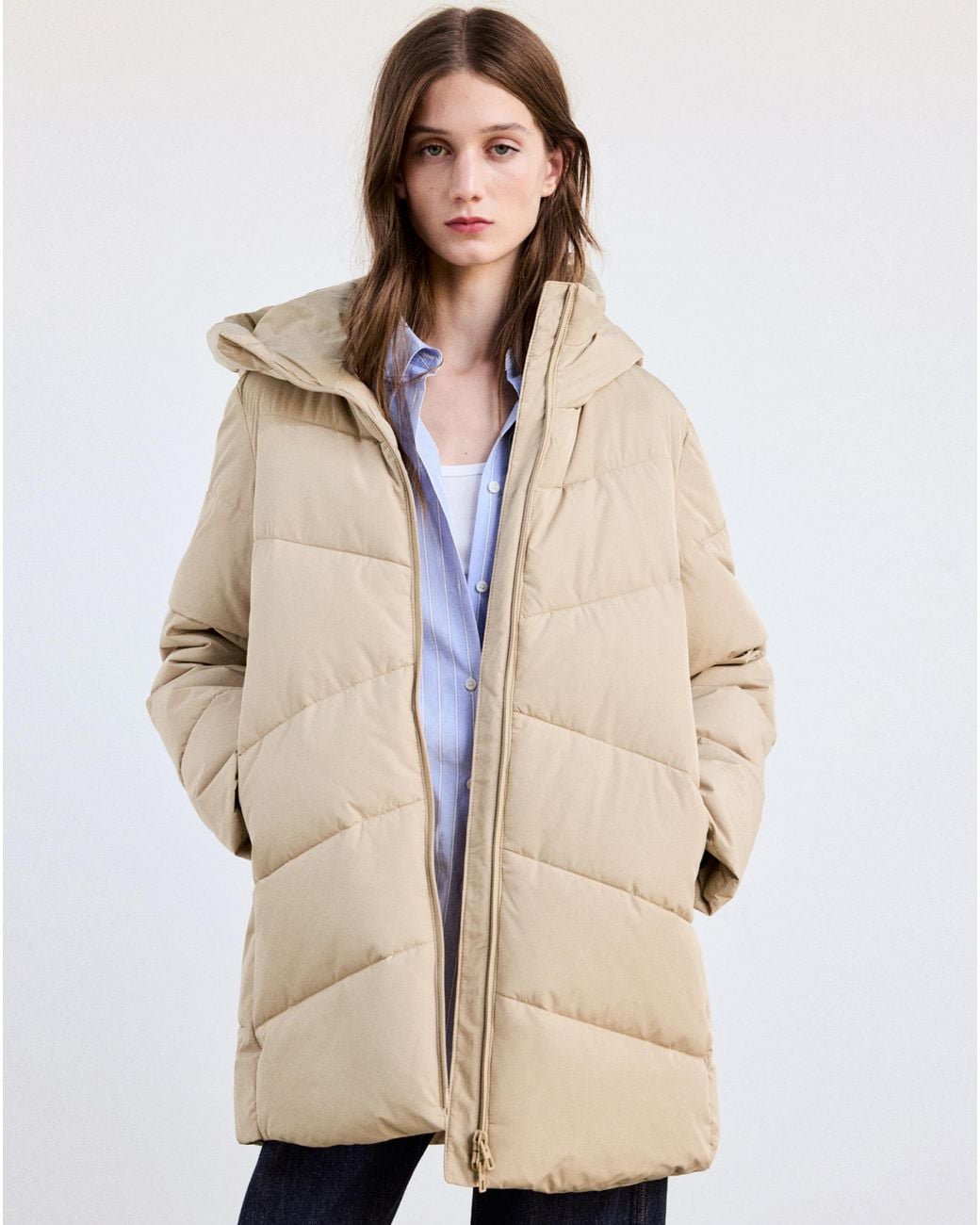 Mango Natural Puffer Coat Tokyo