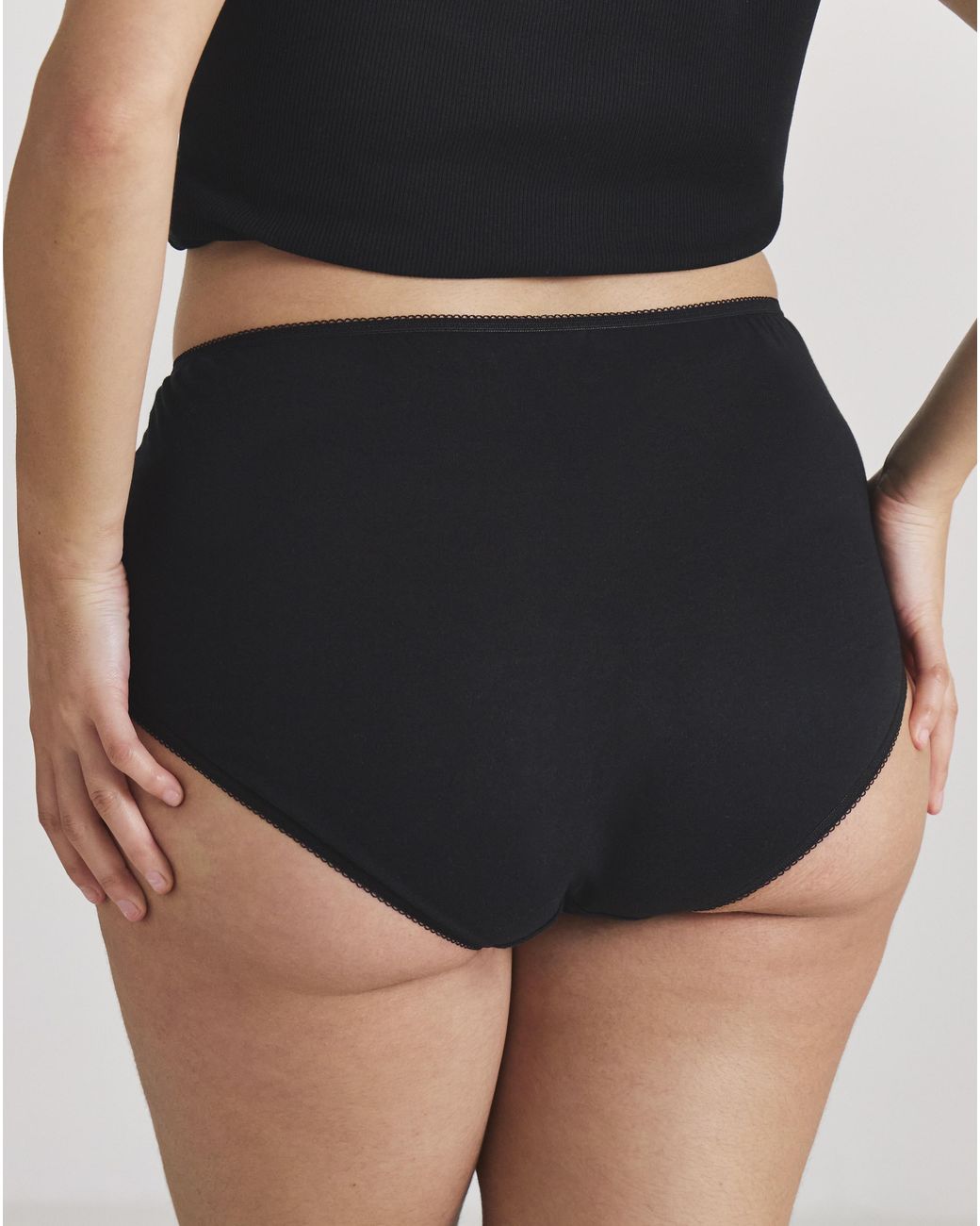 Pretty Secrets Black 7 Pack Full Fit Knickers
