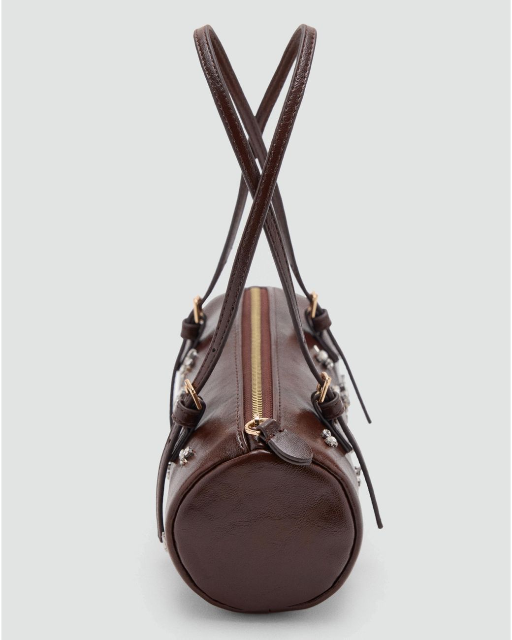Mango Black Shoulder Bag Stone