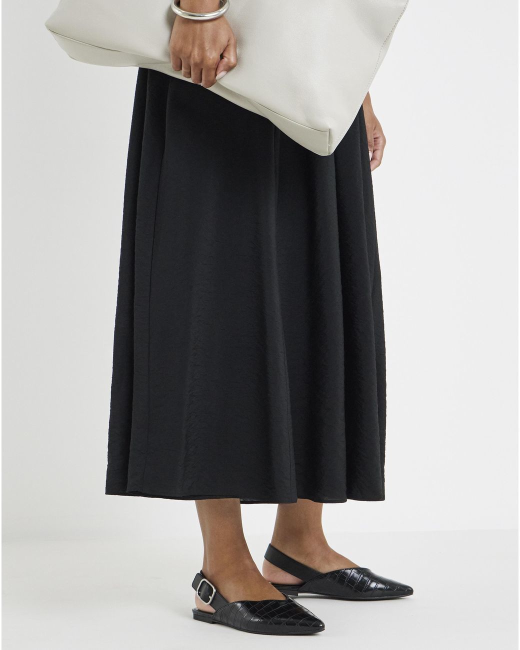 Simply Be Black Slingback Pointed Shoe Extra Wide