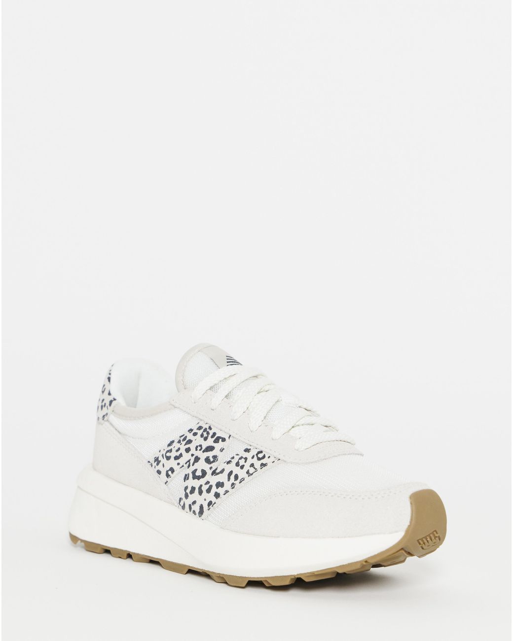 New Balance White 370 Animal Print Trainers