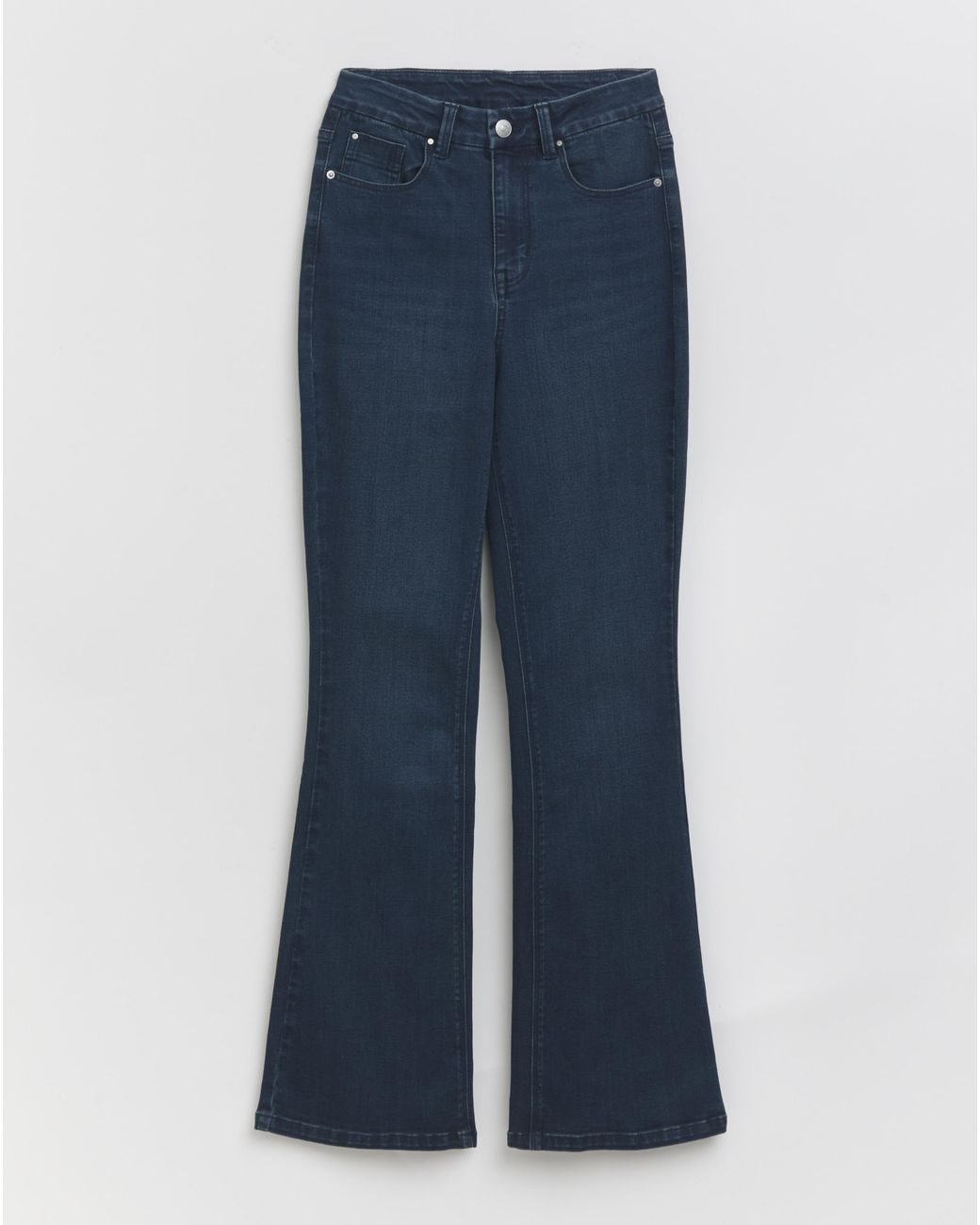 Simply Be Blue Stretch Denim Flared Jeans