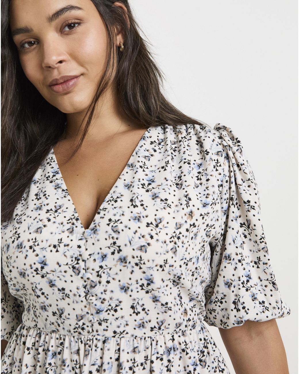 Simply Be White Button Through Midi Dress