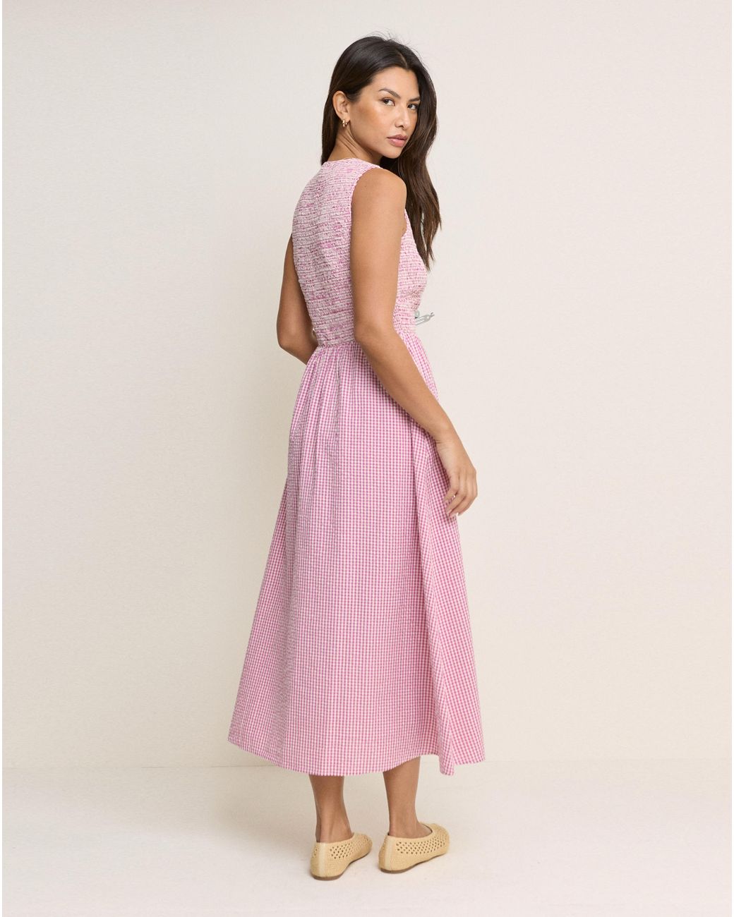 Nobody's Child Pink Sleeveless Eliza Midi Dre