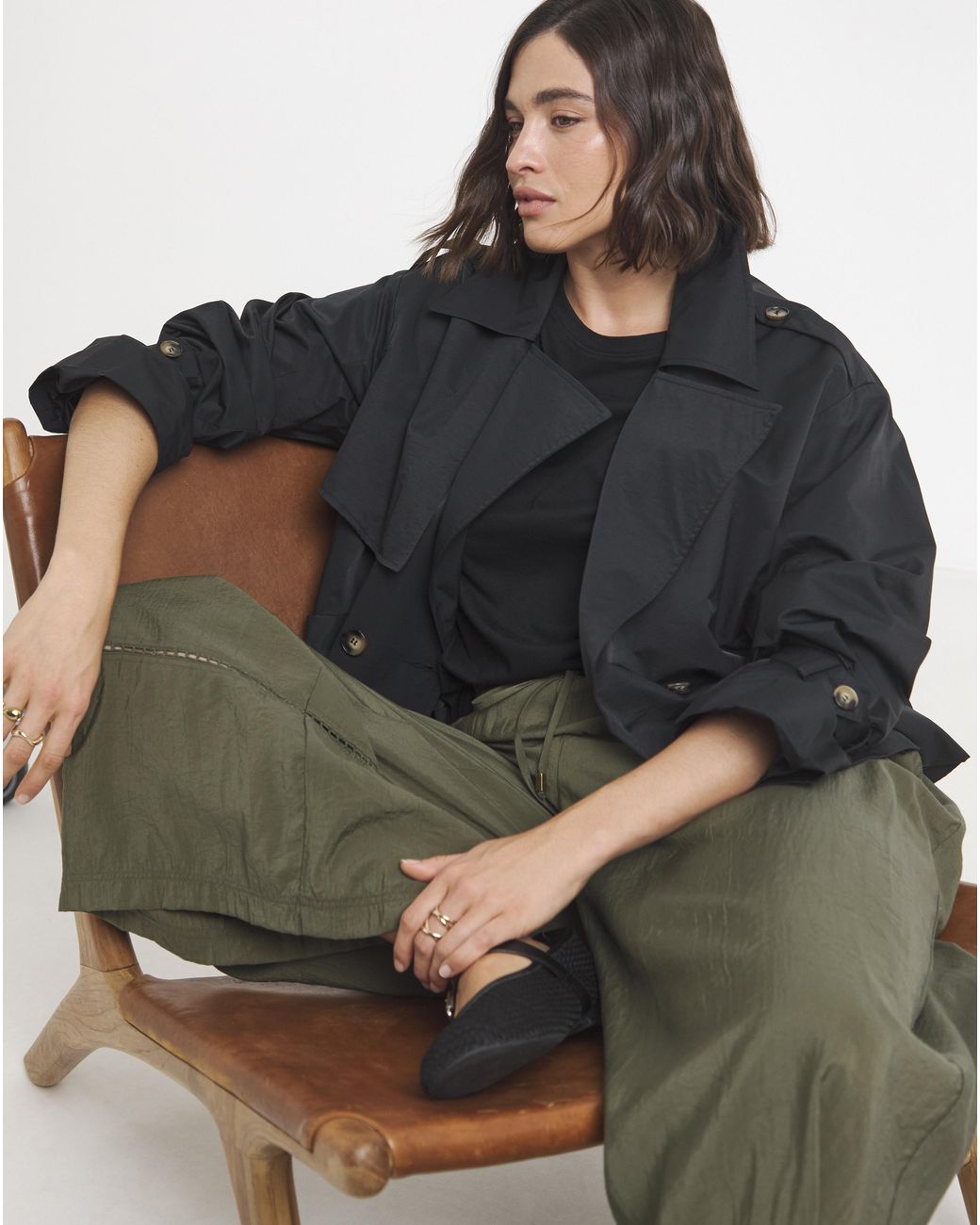 Simply Be Green Trim Detail Trousers