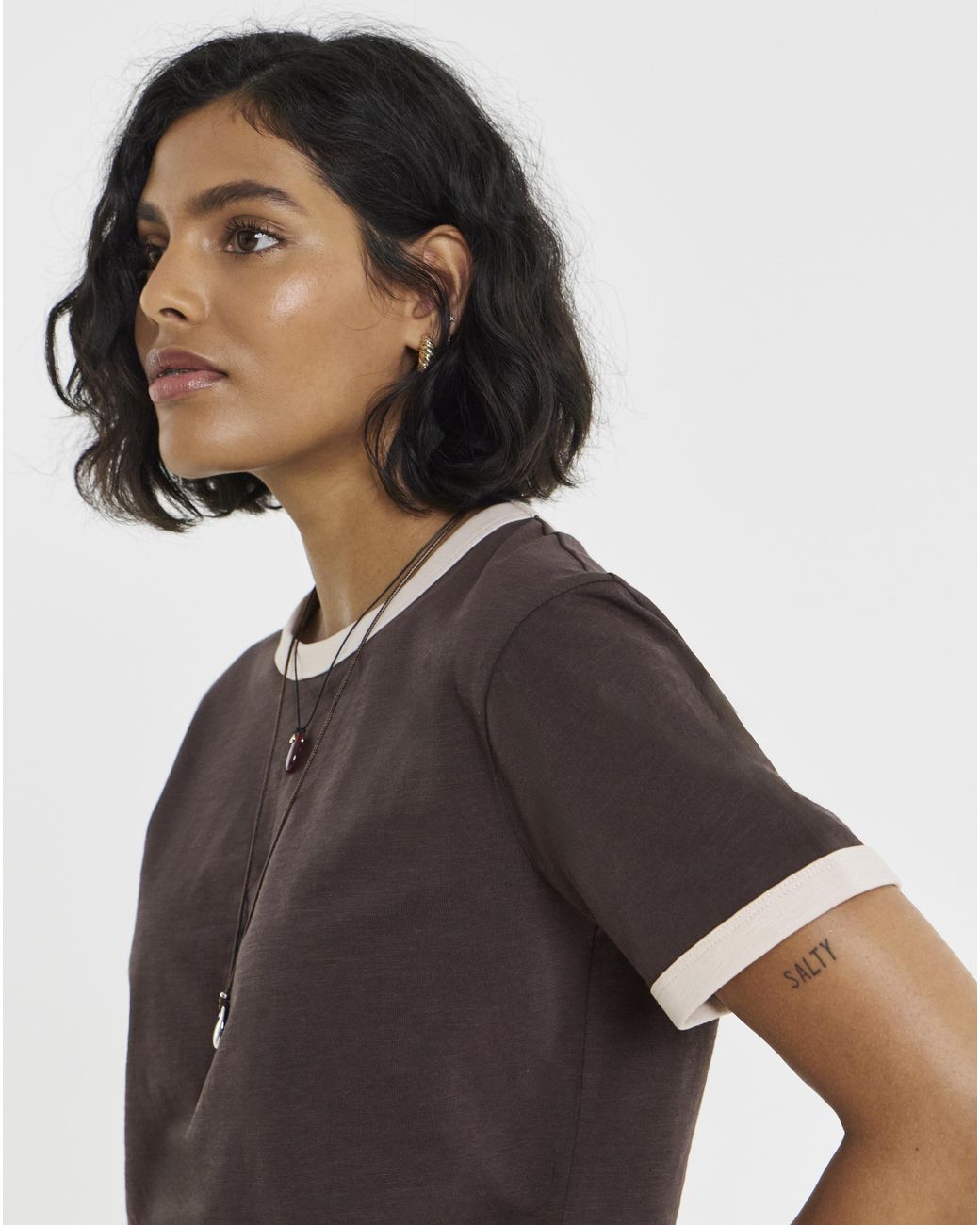 Simply Be Purple Ringer T-Shirt
