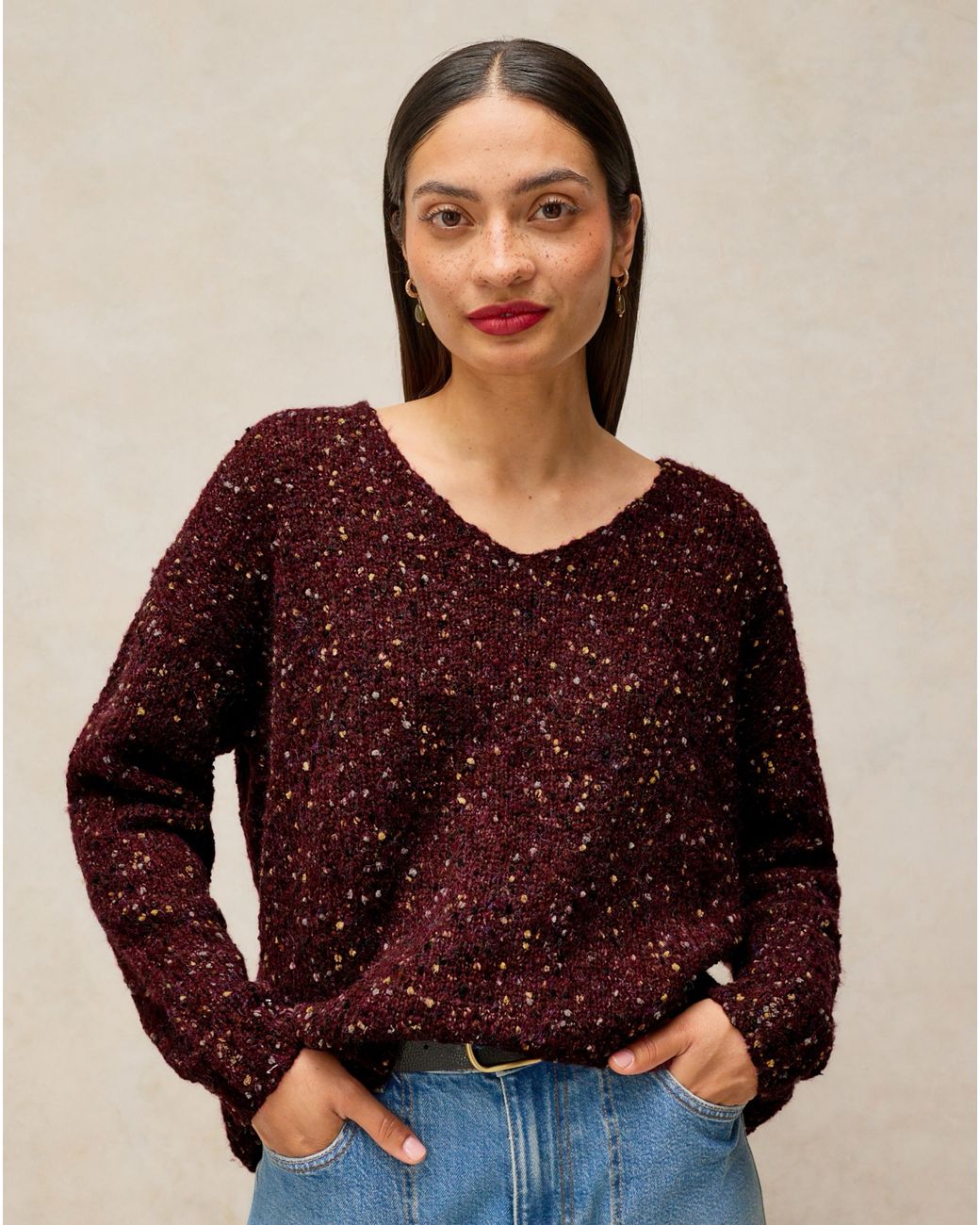 White Stuff Red Text Jumper
