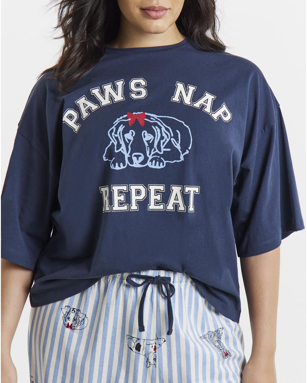 Pretty Secrets Blue Paws Nap Repeat Pyjama Set