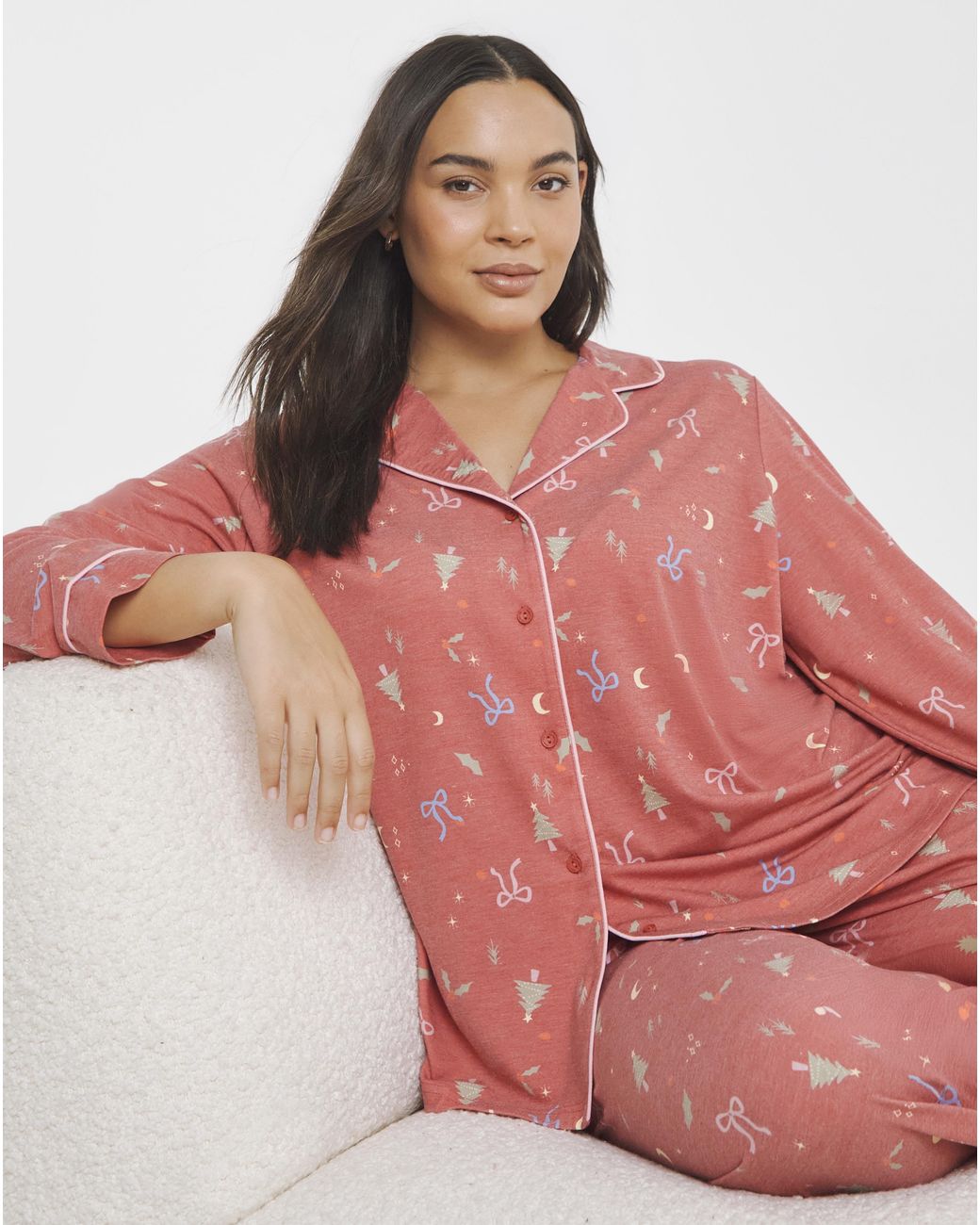 Pretty Secrets Red Pretty Lounge Revere Pj Set