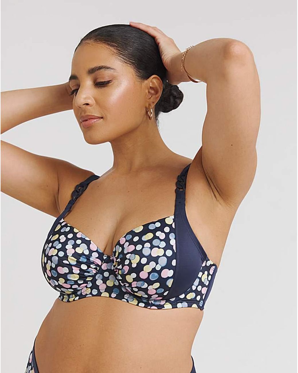 DORINA Multicolor Curves Mesola Wired Bikini Top