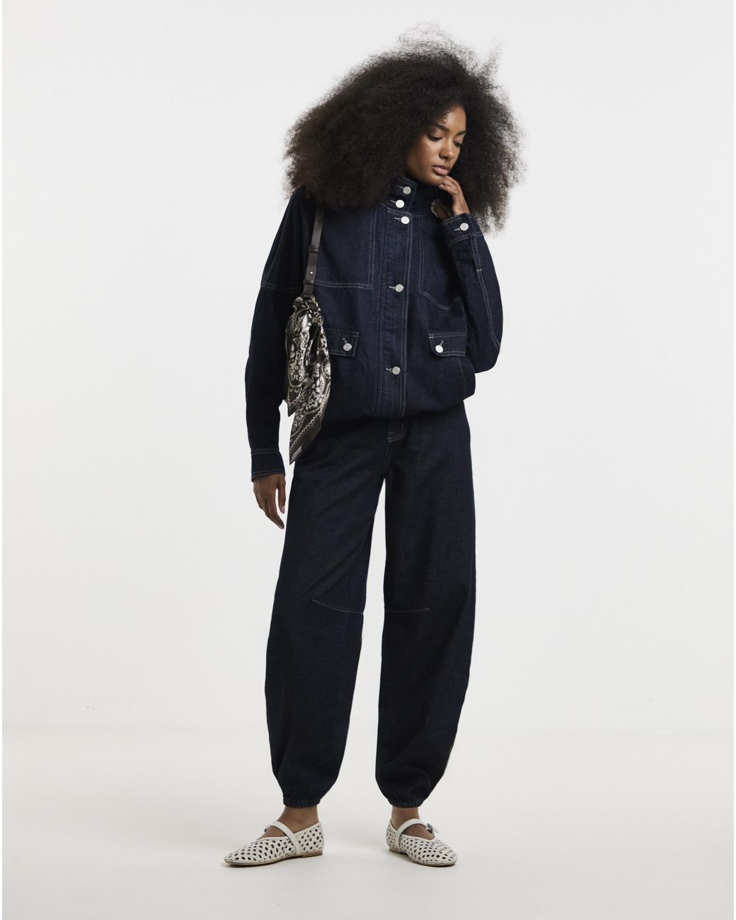 Simply Be Blue Cuffed Hem Denim Jeans