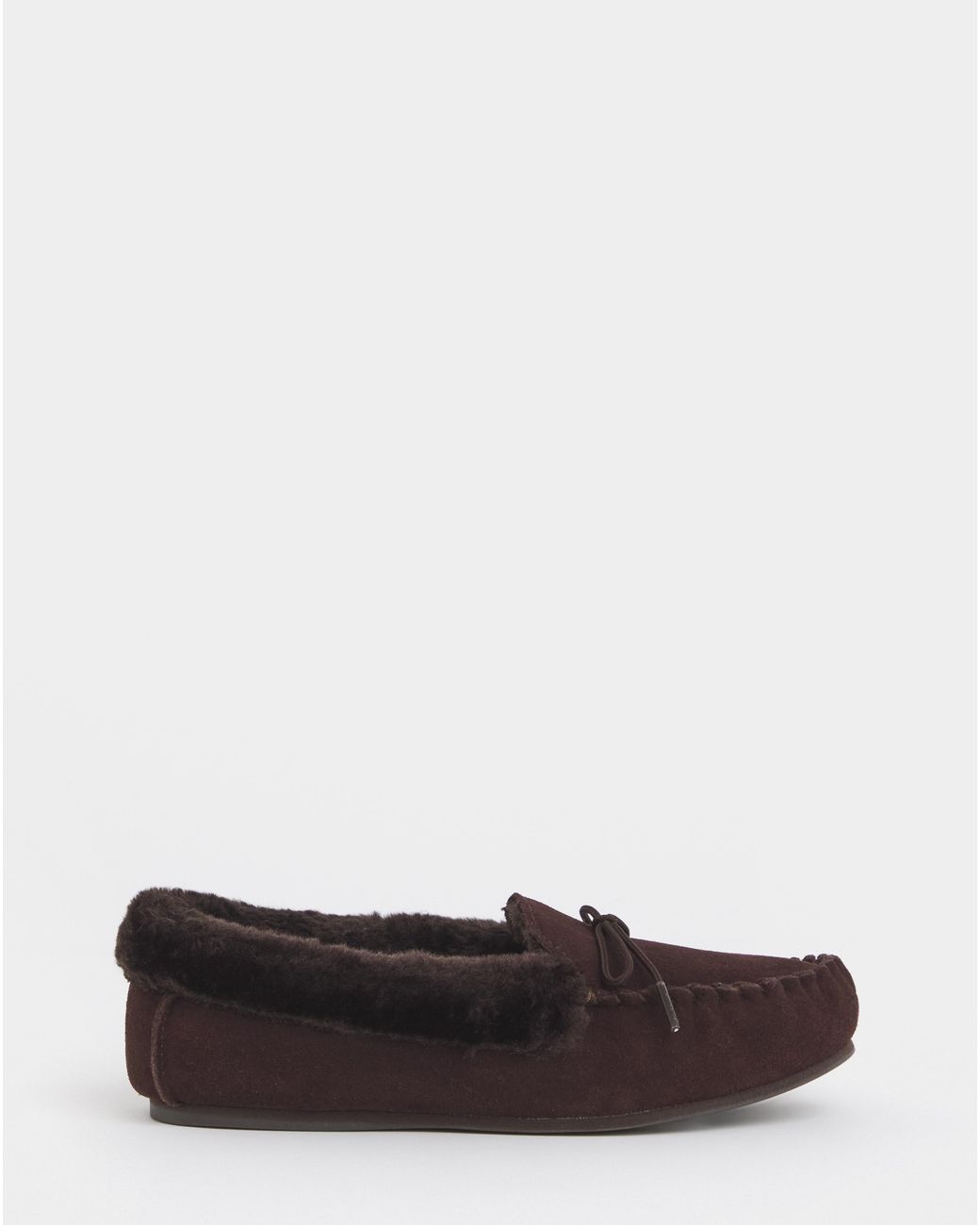 Heavenly Soles Brown Moccasin Slippers Eee Fit