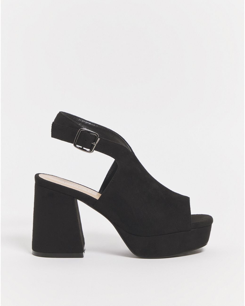 Simply Be Black Scoop Front Shoe Boots Ex Wide