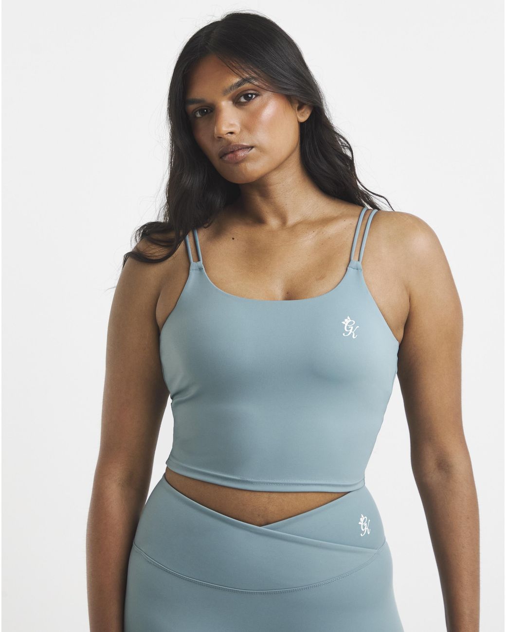 Gym King Blue 365 Long Line Tank Sports Bra