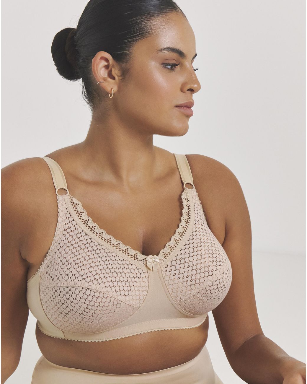 Miss Mary Of Sweden Brown Miss Mary Cotton Dots Bra Skintone