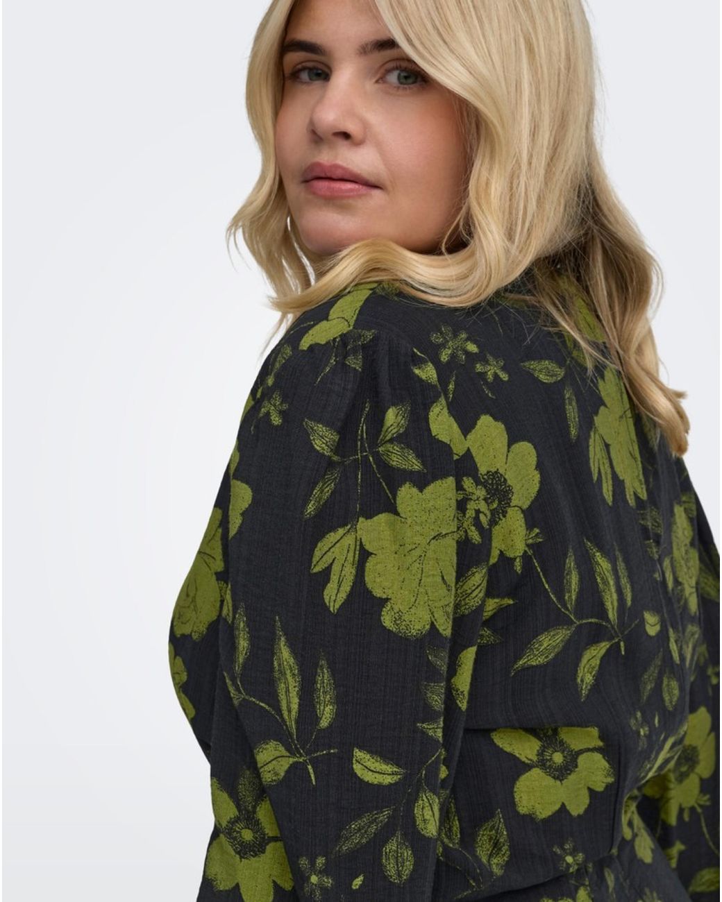 ONLY Green Floral Print Midaxi Dress