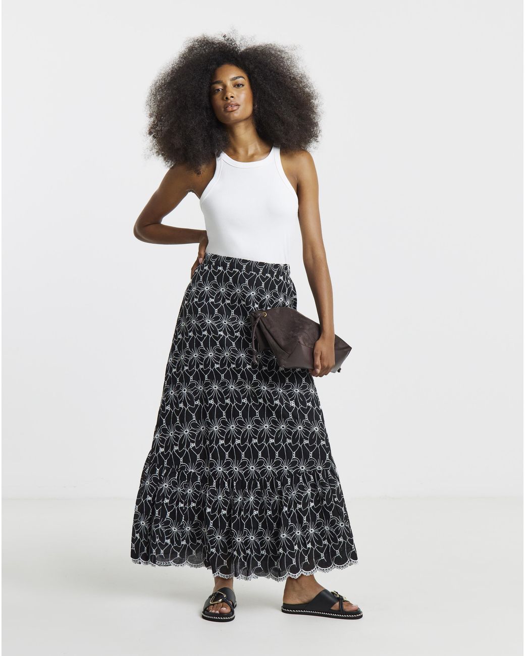 Lovedrobe Black Midaxi Skirt