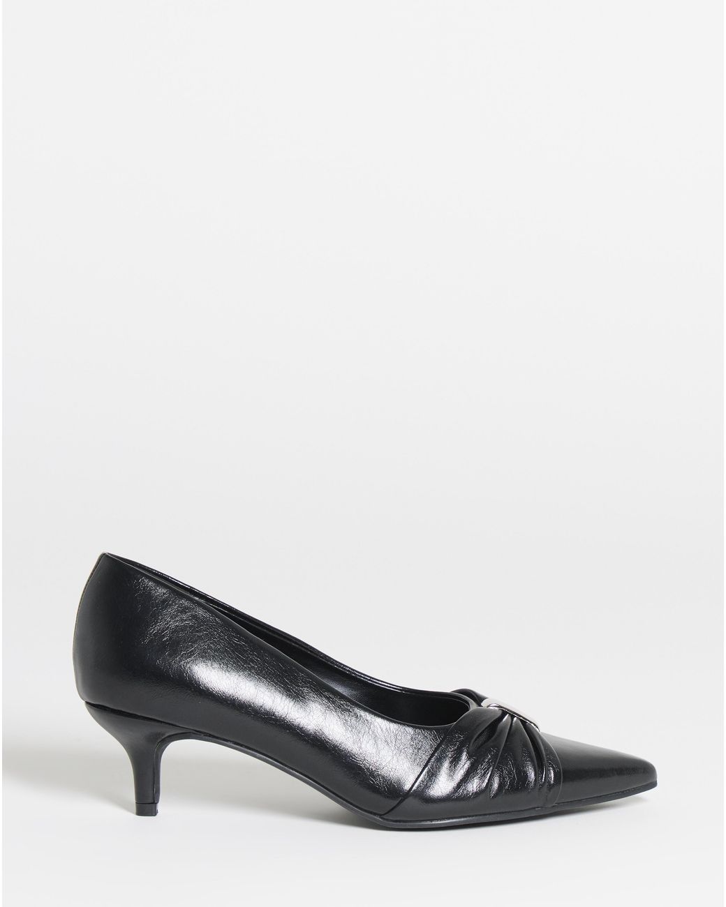 JD Williams Blue Hardware Detail Court Shoe Ex Wide