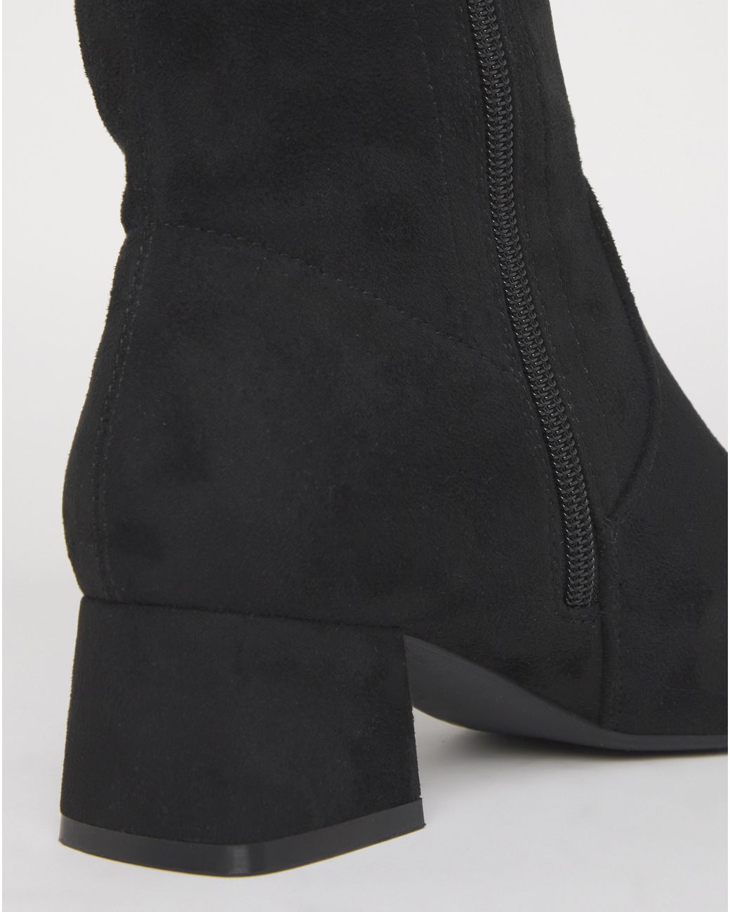 JD Williams Black Low Block Heel Knee High Boot Eee C