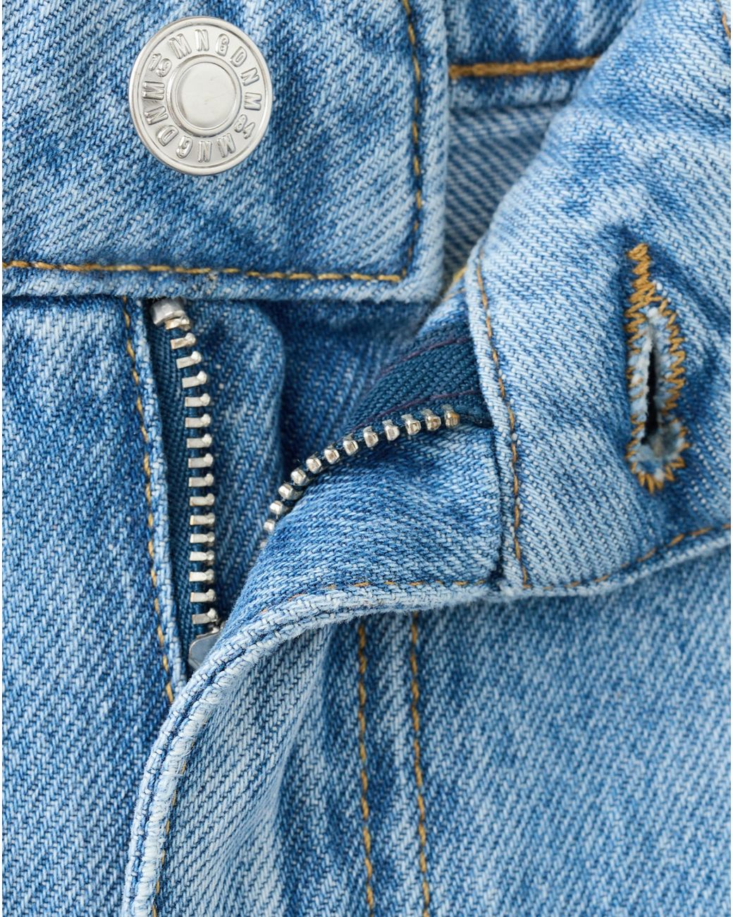 Mango Blue High-Rise Wide Leg Jean