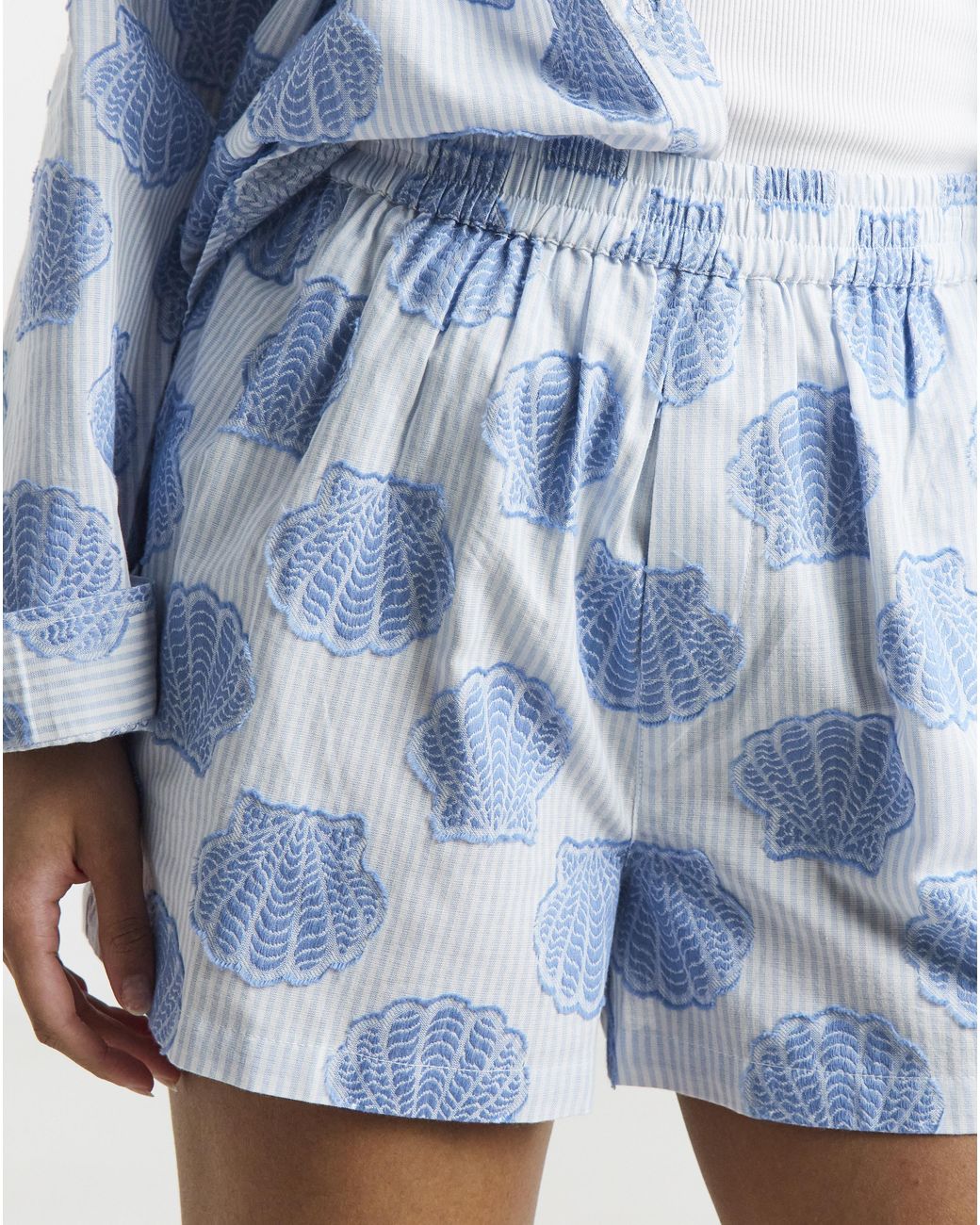 Native Youth Blue Ny Pinstripe Shorts