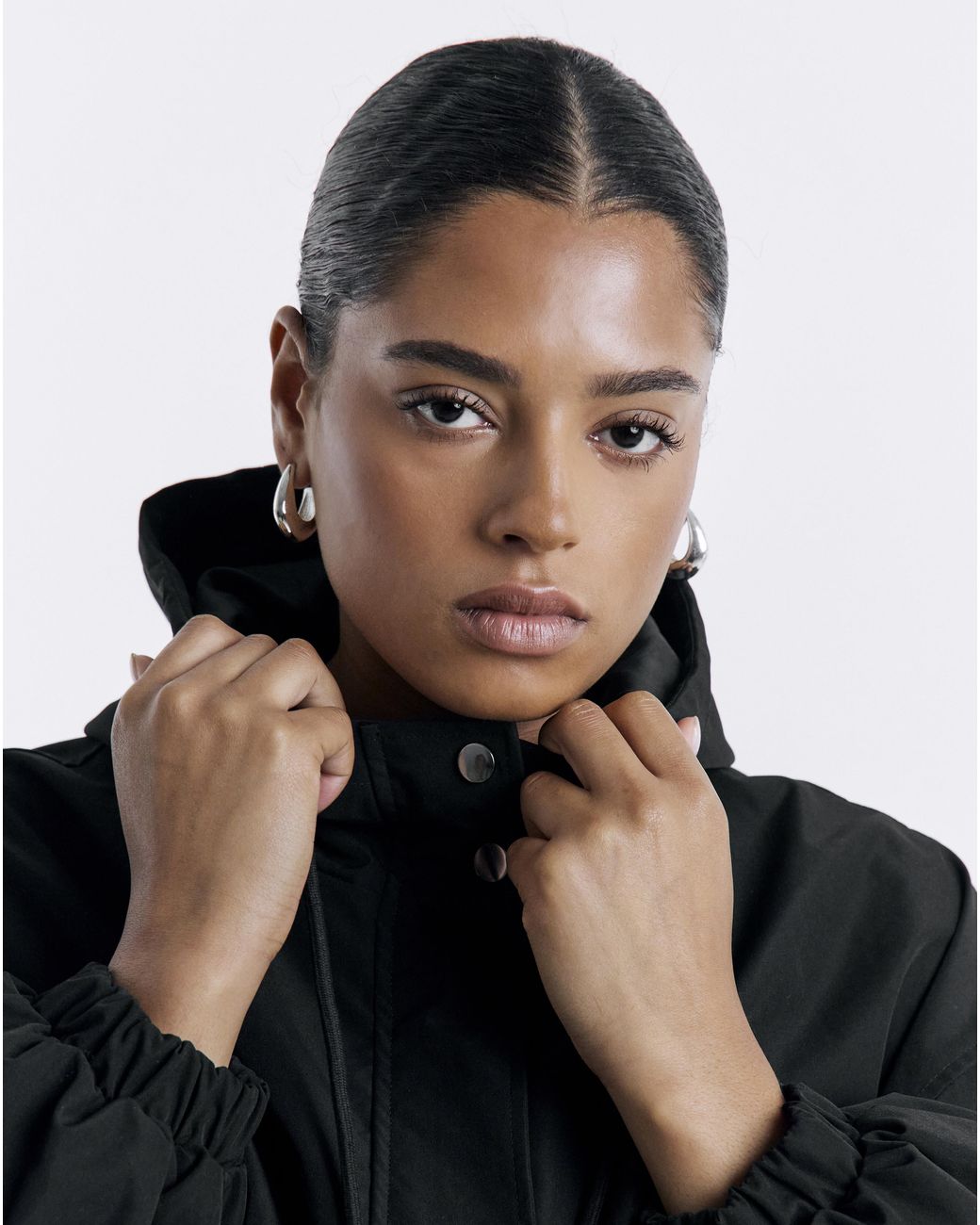 Simply Be Blue Hooded Swing Parka Jacket