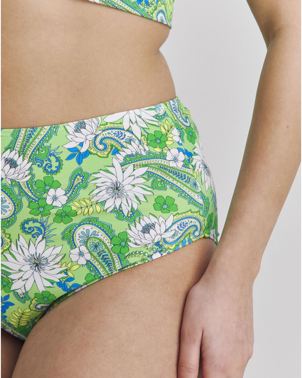 Joe Browns Green Paisley Print Bikini Bottoms