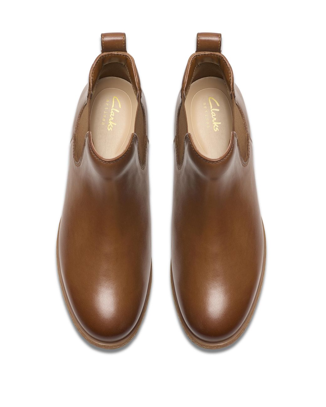Clarks Brown Chelsea Ankle Boot Wide