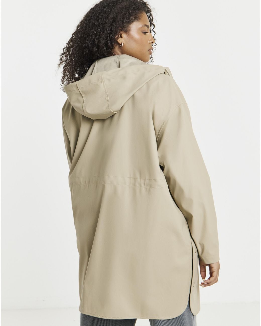 Simply Be Natural Longline Coated Raincoat