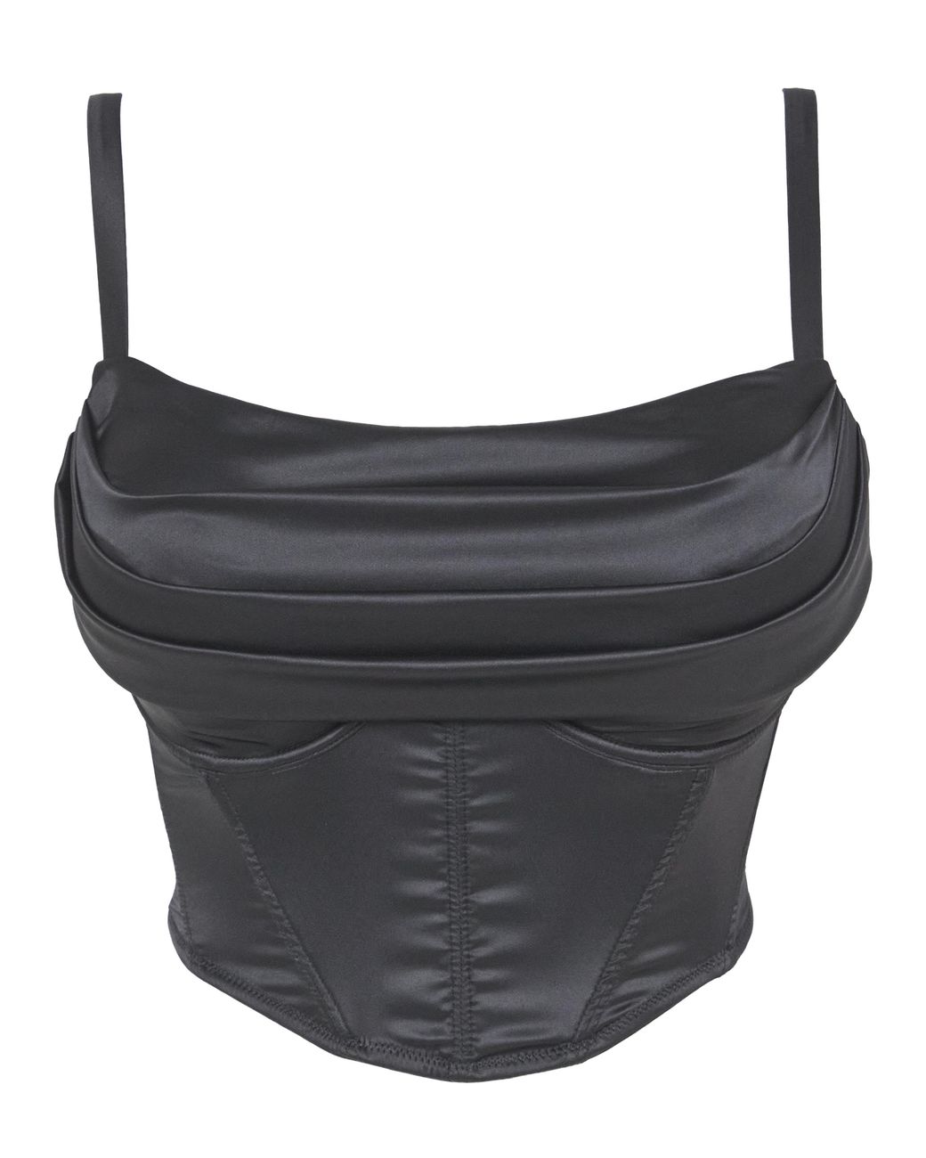 Simply Be Gray Sexy Satin Cowl Neck Corset