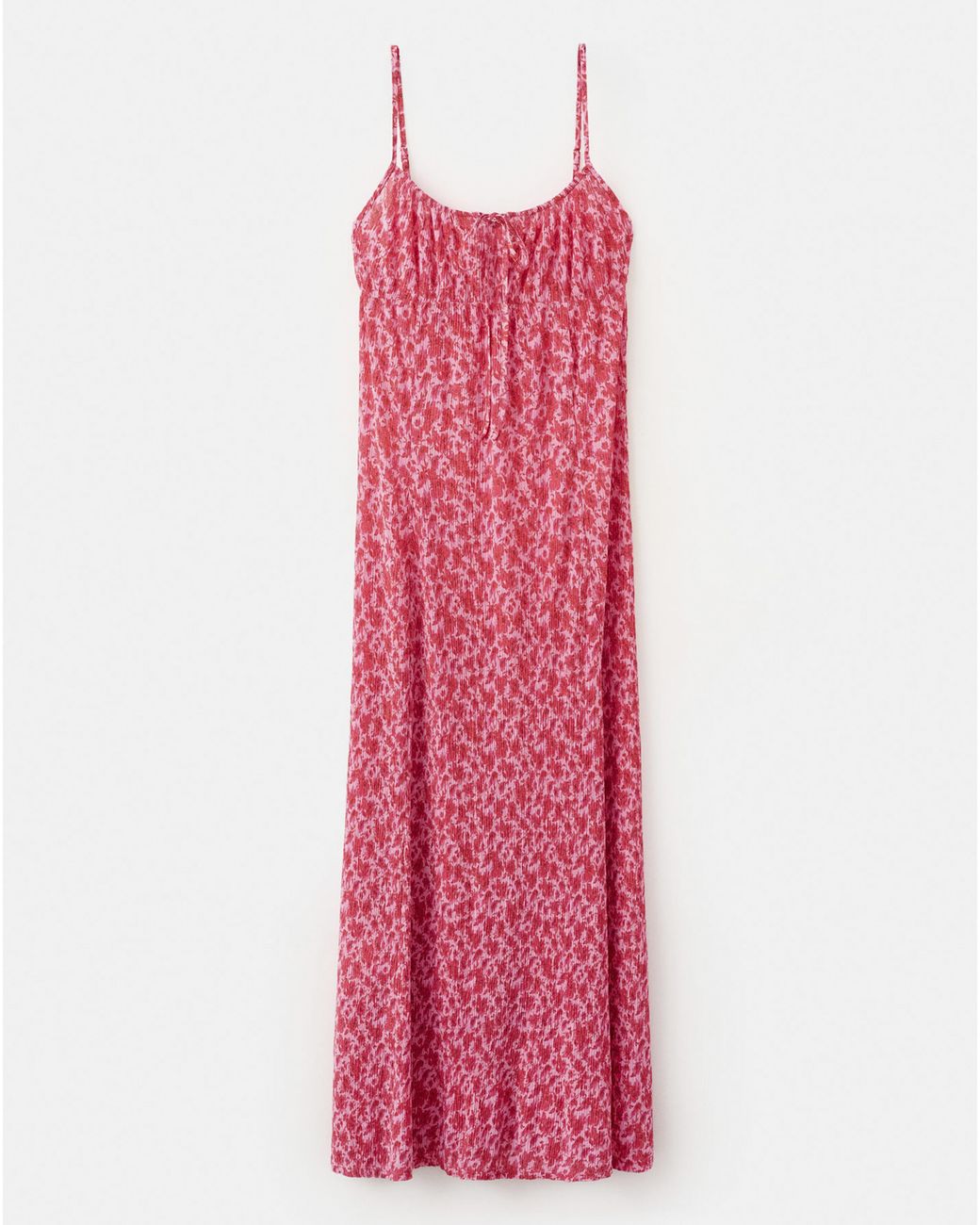 Mango Red Floral-Print Pleated Dress