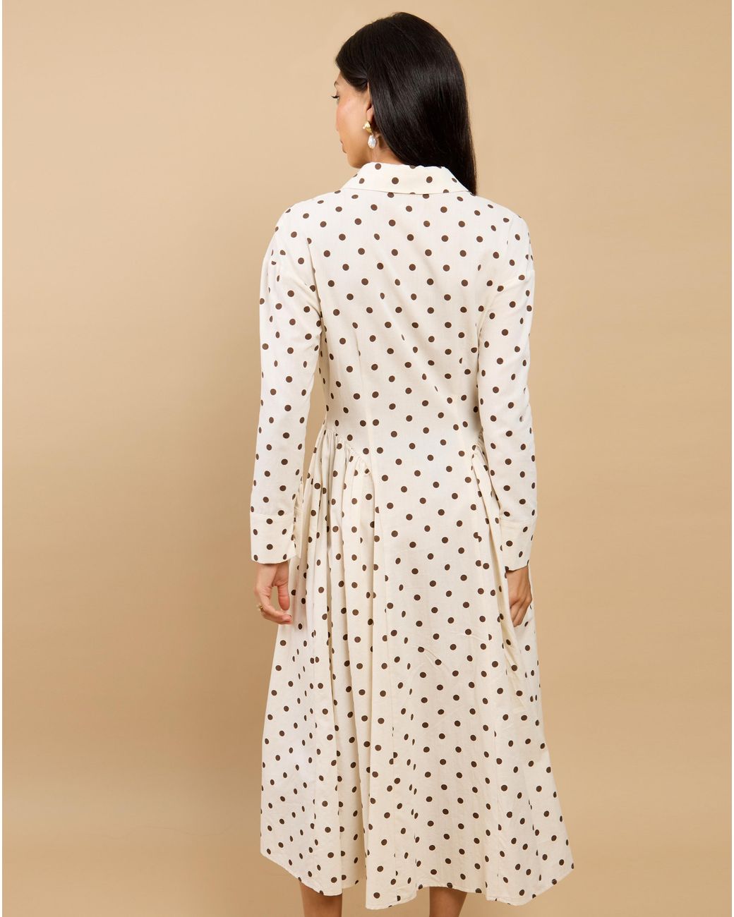 Little Mistress Natural Lm Polka Dot Midaxi