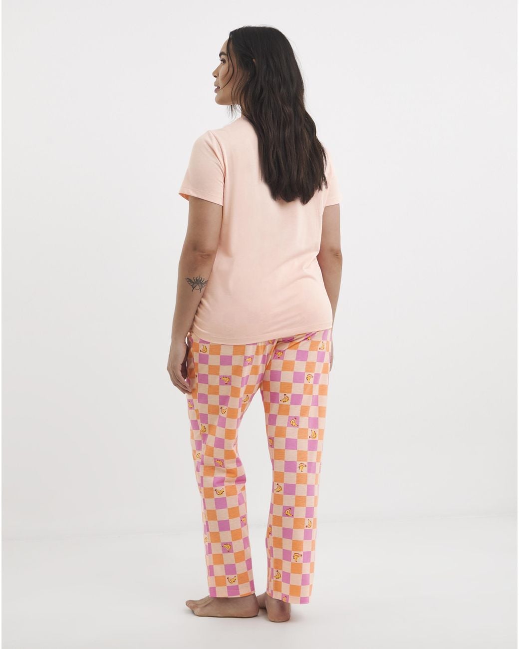 Simply Be Pink Banana Pj Set