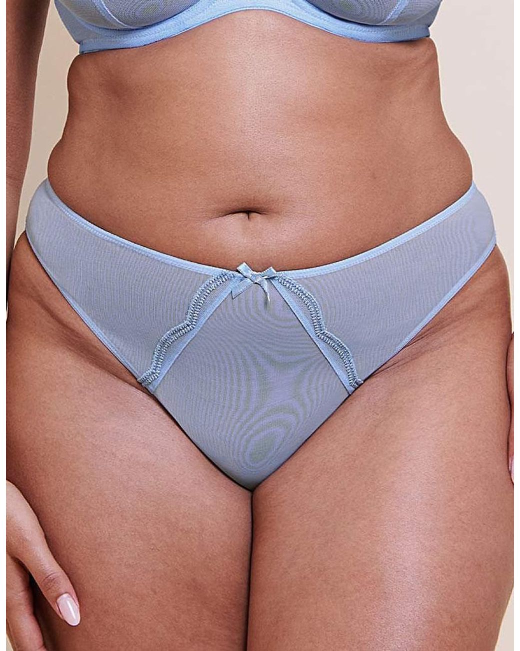 Curvy Kate Blue Lightstyle Scallop Brazilian