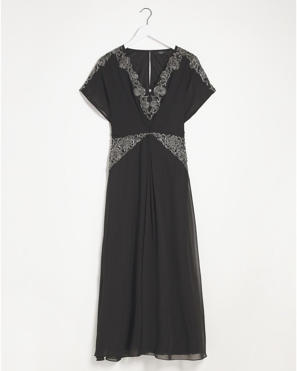 Joanna Hope Black Beaded Maxi Dress