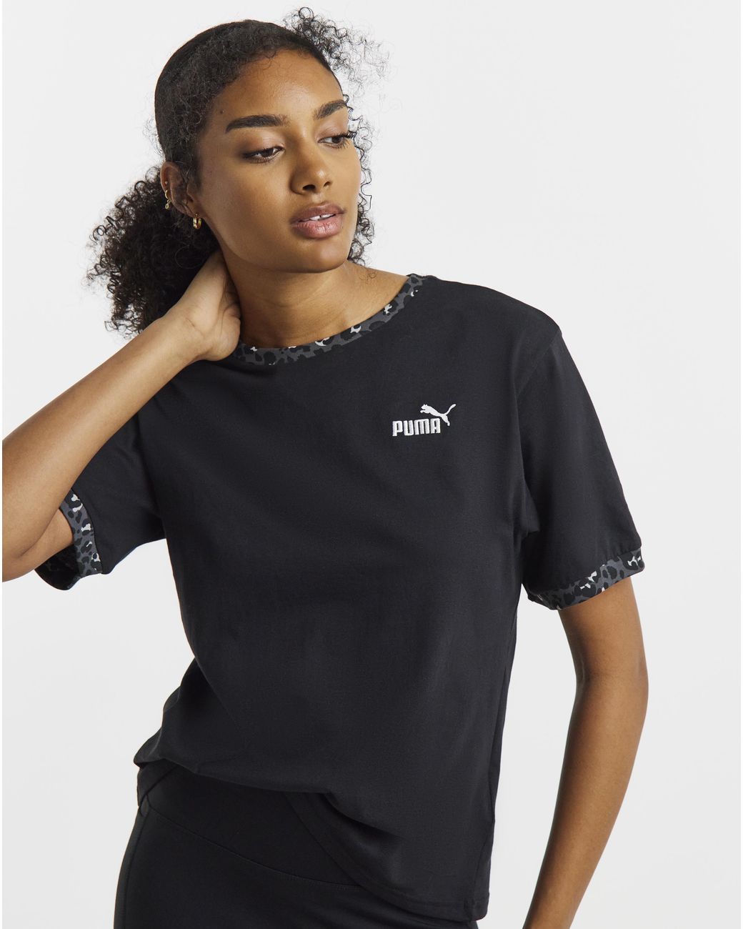 PUMA Black Essential Animal Relaxed T-Shirt