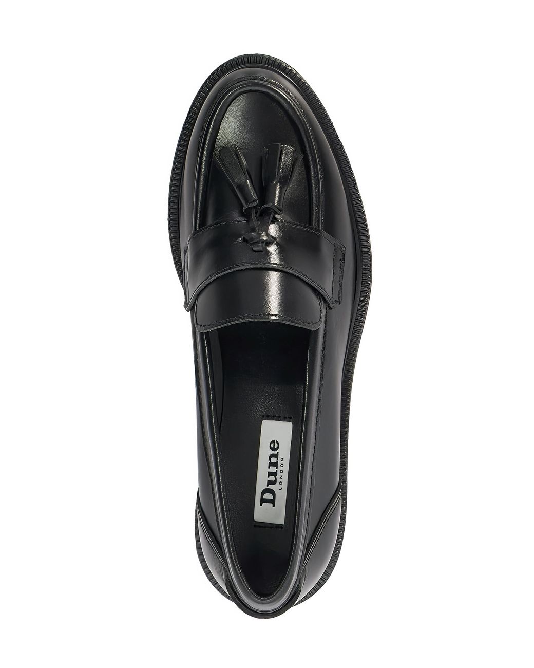 Dune Black Garda Leather Loafers