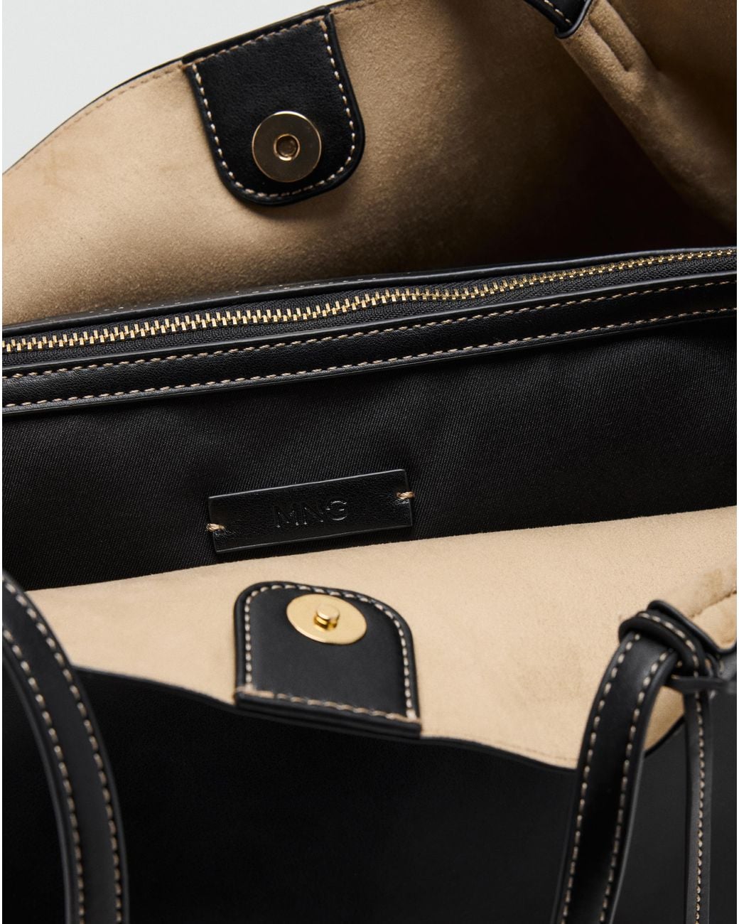 Mango Black Totes Bag Isabel