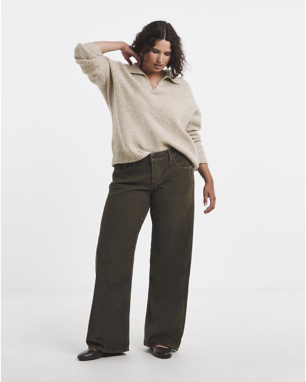 Levi's White Low Rise Loose Jean