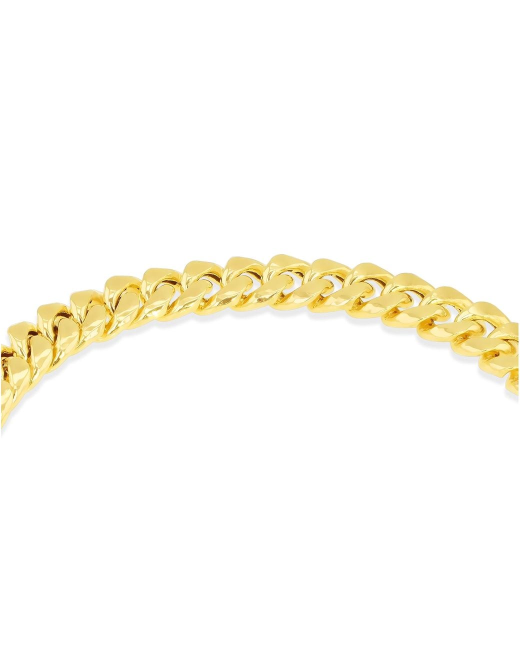 iJewel Metallic 9Ct Cuban Link Chain Bracelet