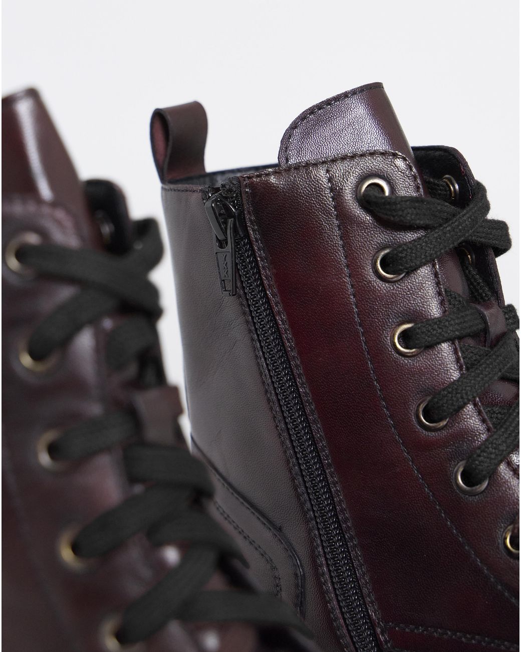 Simply Be Blue Chunky Lace Up Boot Extra Wide