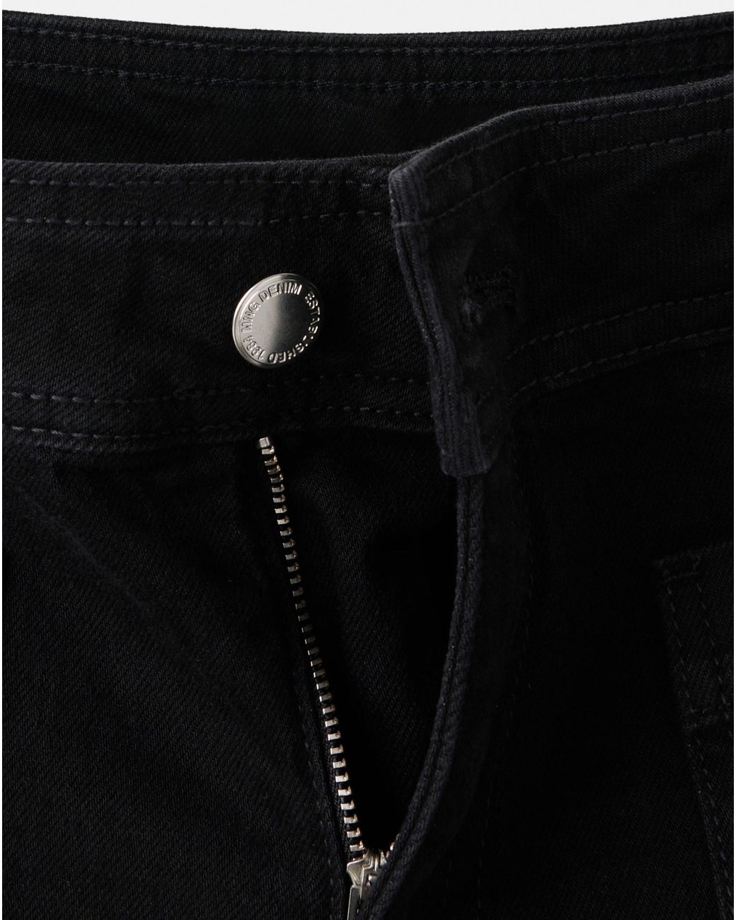 Mango Black High-Waisted Wide Leg Jeans