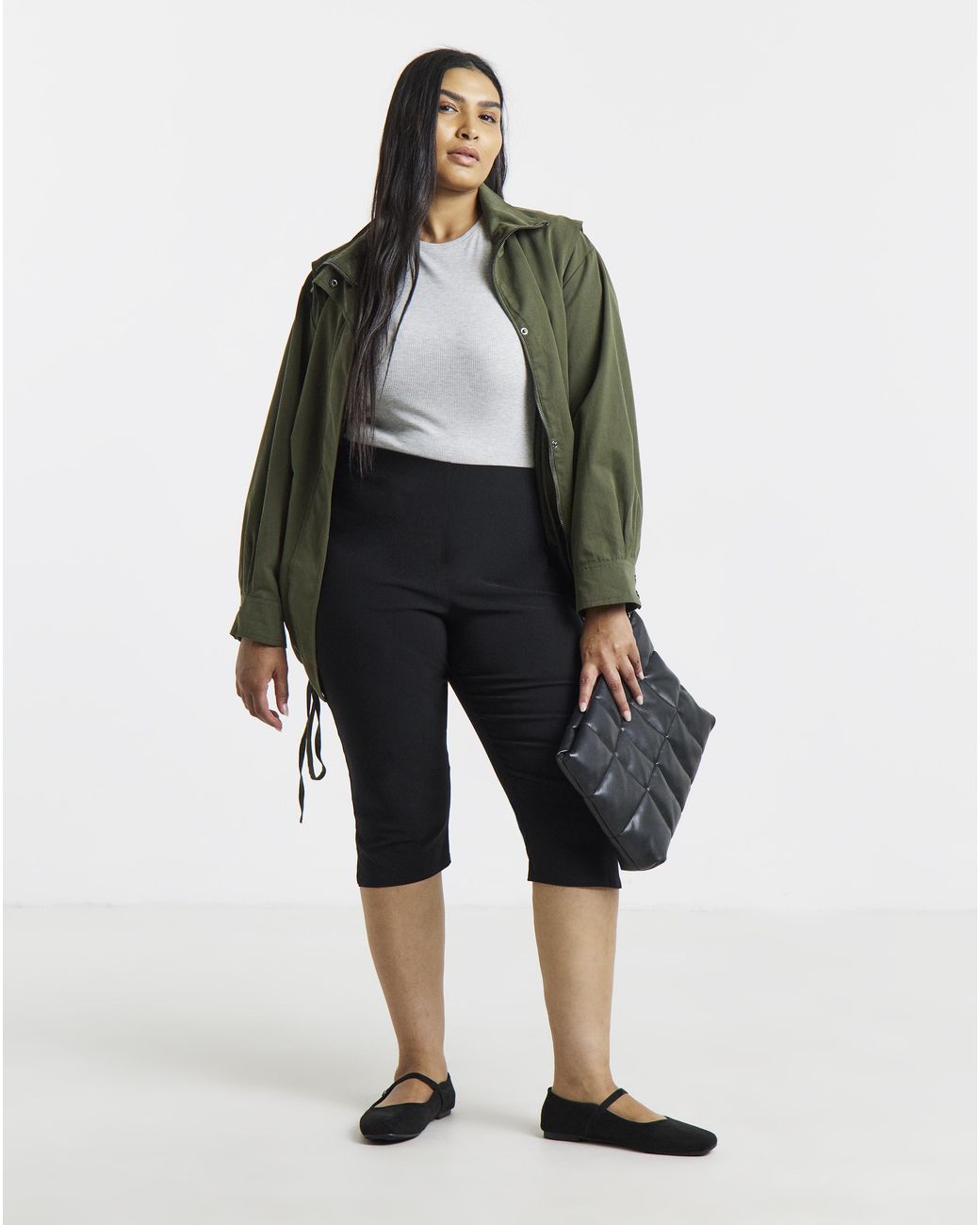 Simply Be Black Bengaline Capri